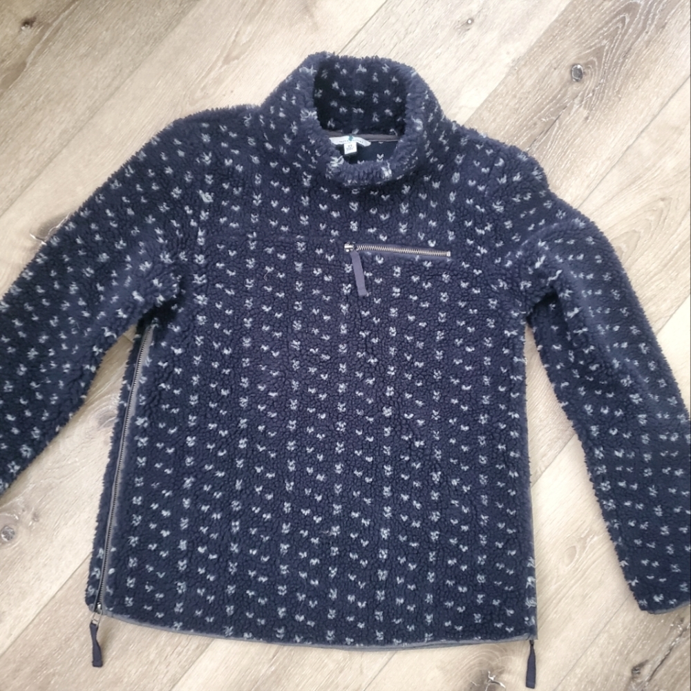Womens xsmall LL Bean Signature funnel neck pullover sweatshirt navy blue Nwot